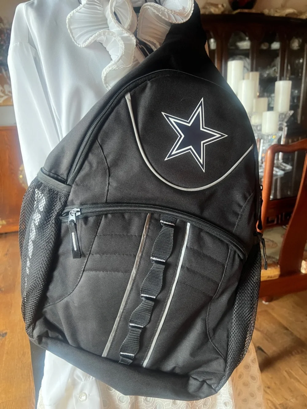 NFL Black and White Dallas Cowboys Backpack